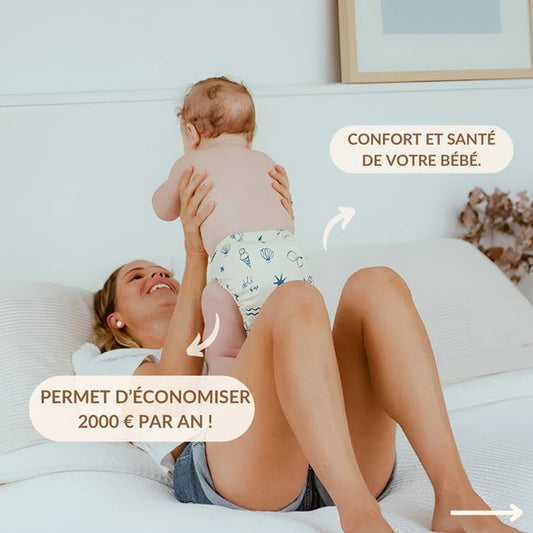 BeliaX™ - Couche Ultra Confortable - Réutilisable pour Bébé ( 0 à 3 ans )